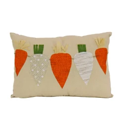 Hot National Tree Company 18 in. by 10 in. String of Carrots Easter Decorative Pillow