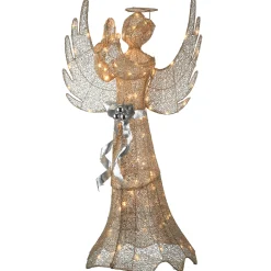 Hot National Tree Company 53 in. Champagne Gold Praying Angel with LED Lights