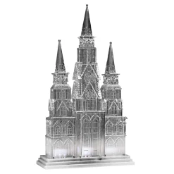Discount National Tree Company 17 in. Christmas Cathedral Decoration with White LED Lights