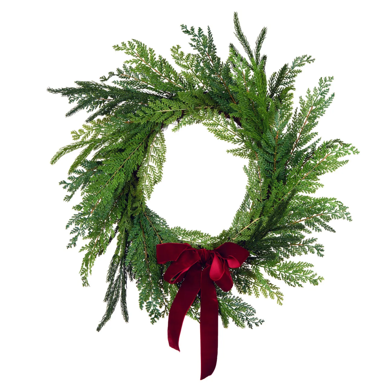Online National Tree Company 24 in. Christmas Cottage Wreath