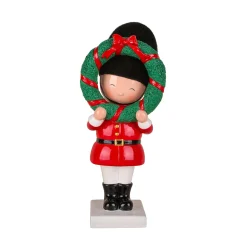 New National Tree Company 10 in. Christmas Soldier Holding Wreath