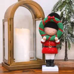 New National Tree Company 10 in. Christmas Soldier Holding Wreath