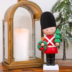 Hot National Tree Company 11 in. Christmas Soldier with Wreath and Tree