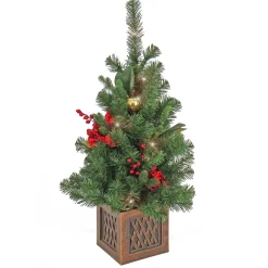 Outlet National Tree Company 36 in. Christmas Vienna Waltz Decorated Tree with Warm White LED Lights