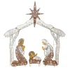Online National Tree Company 55 in. Crystal Splendor Prelit Nativity Set