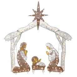 Online National Tree Company 55 in. Crystal Splendor Prelit Nativity Set