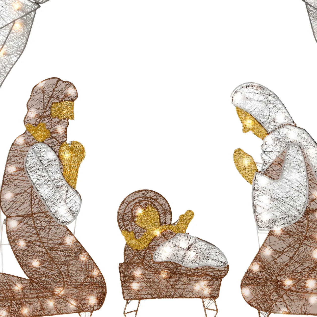 Online National Tree Company 55 in. Crystal Splendor Prelit Nativity Set