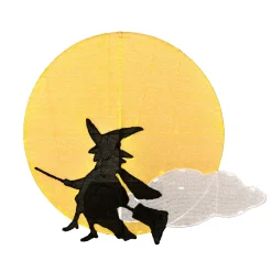 Online National Tree Company 35 in. 2D Tinsel Witch on Broomstick with LED Lights