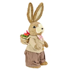 National Tree Company 14 in. Dapper Dressed Male Bunny with Floral Bowtie Table Decoration