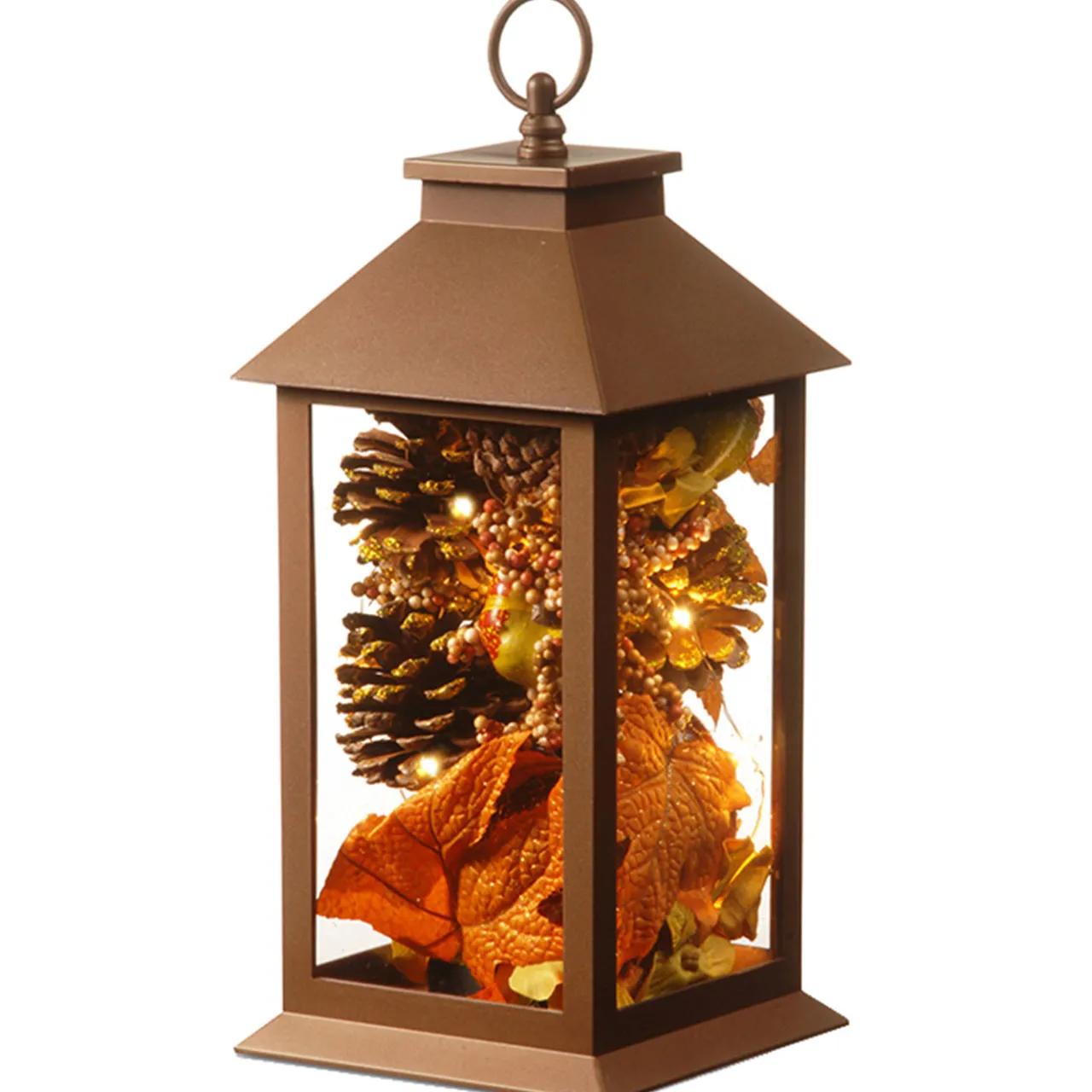 Sale National Tree Company 12 in. Decorative Fall Lantern with LED Lights