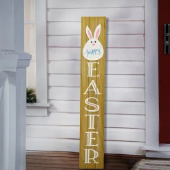 New National Tree Company 43 in. Easter Bunny Sign Porch Decoration