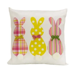 National Tree Company 16 in. Easter Bunny Trio Decorative Pillow