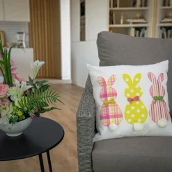 National Tree Company 16 in. Easter Bunny Trio Decorative Pillow