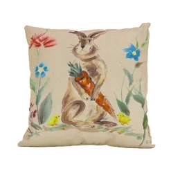 Online National Tree Company 16 in. Easter Bunny with Carrots Decorative Pillow