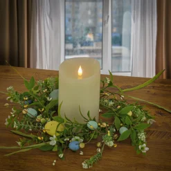 Outlet National Tree Company 6 in. Easter Candle Ring Decorated with Pastel Eggs and Mini Flowers