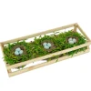 Outlet National Tree Company 17 in. Easter Triple Nest Table Decoration Decorated with Pastel Eggs, and Wooden Box