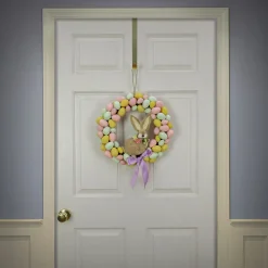 Clearance National Tree Company 16 in. Easter Wreath Decorated with Pastel Eggs and Bunny