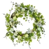 Online National Tree Company 22 in. Easter Wreath Decorated with Pastel Eggs, Blue Flowers