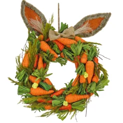 Online National Tree Company 16 in. Easter Wreath Decorated with Carrots and Leafy Greens