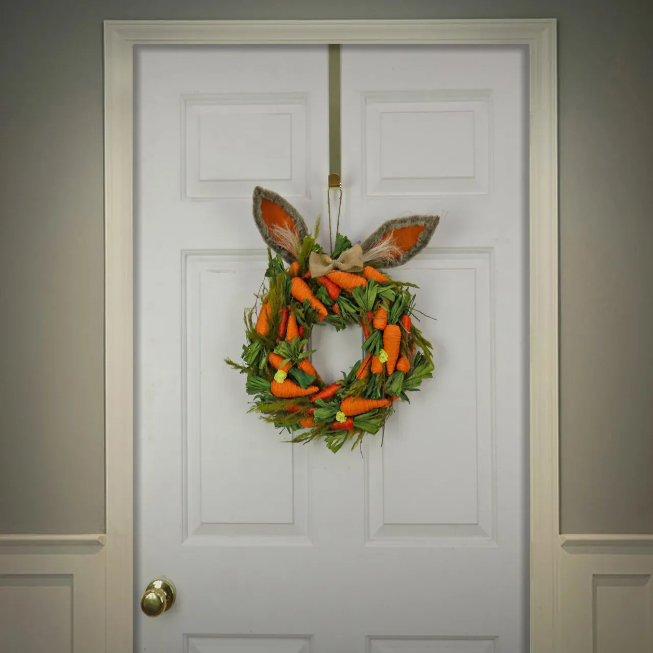 Online National Tree Company 16 in. Easter Wreath Decorated with Carrots and Leafy Greens