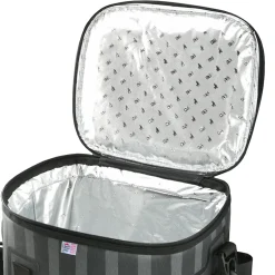 Best National Tree Company 15 in. Easy Tote Soft Cooler Gray Striped