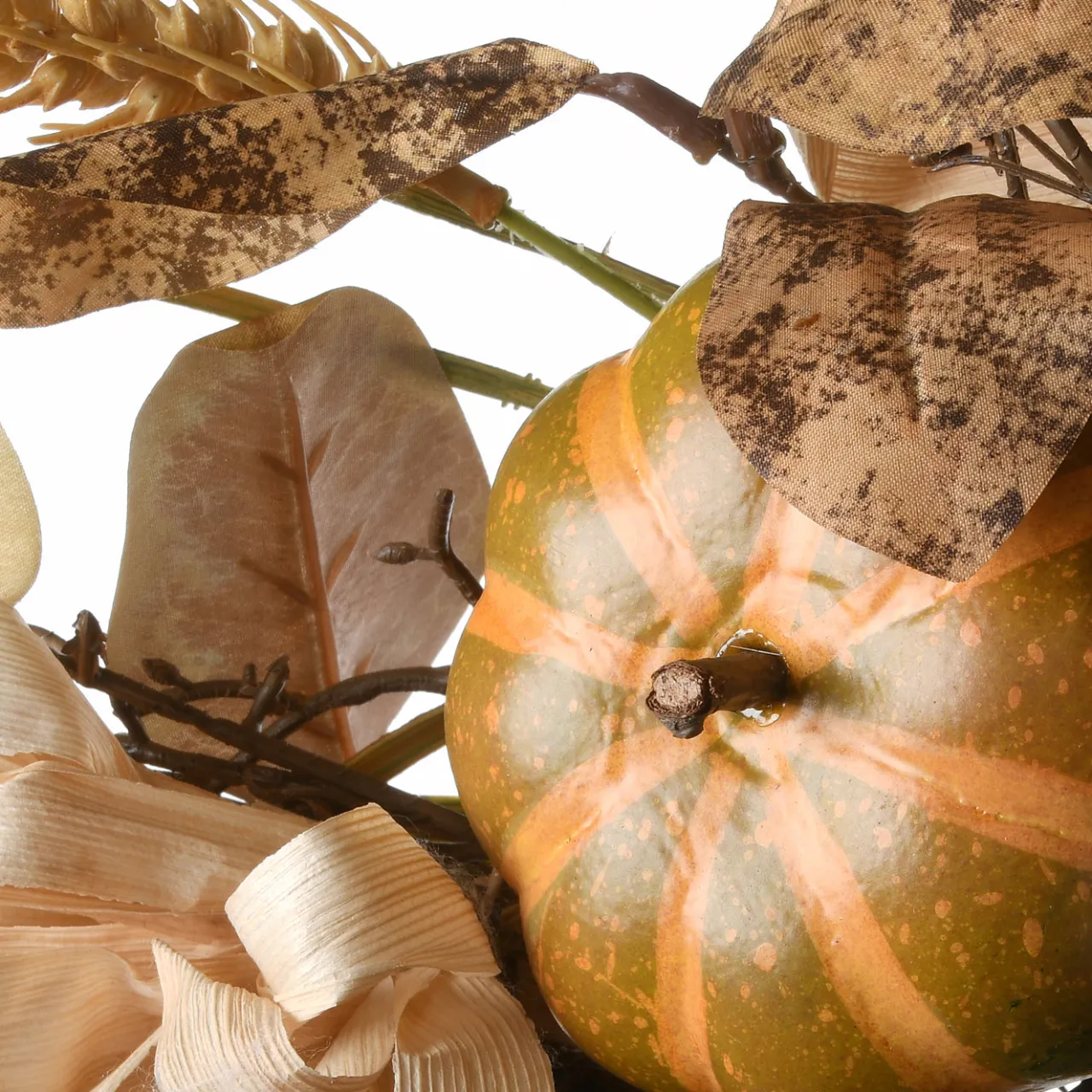 New National Tree Company 36 in. Fall Door Decoration with Pine Cones, Pumpkins, Gourds, Assorted Leaves