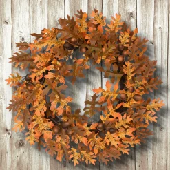 Discount National Tree Company 24 in. Fall Wreath with Acorns, Oak Leaves