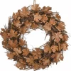 Outlet National Tree Company 18 in. Fall Wreath with Brown Maple Leaves