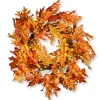 Outlet National Tree Company 24 in. Fall Wreath with Maple Leaves, Berry Clusters