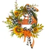 National Tree Company 26 in. Fall Wreath with Sunflowers, Twig, Car and Bow