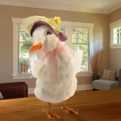 Outlet National Tree Company 12 in. Female Fancy Easter Duckling Table Decoration