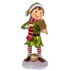 Discount National Tree Company 36 in. Fiddle Playing Pixie Elf with Multicolor Lights