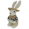 Outlet National Tree Company 12 in. Fluffy Bowtie Male Easter Bunny Holding Easter Egg Table Decoration
