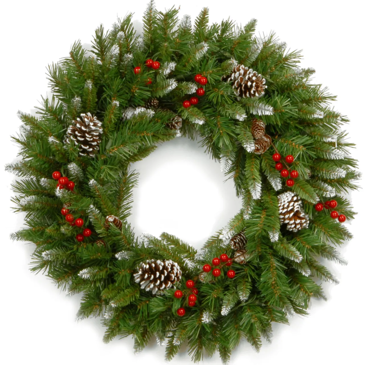 Best National Tree Company 24 in. Frosted Berry Wreath