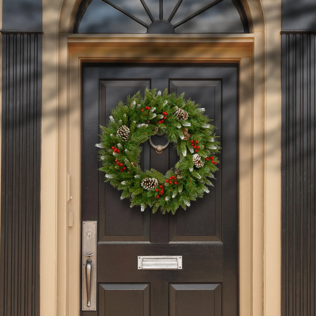 Best National Tree Company 24 in. Frosted Berry Wreath