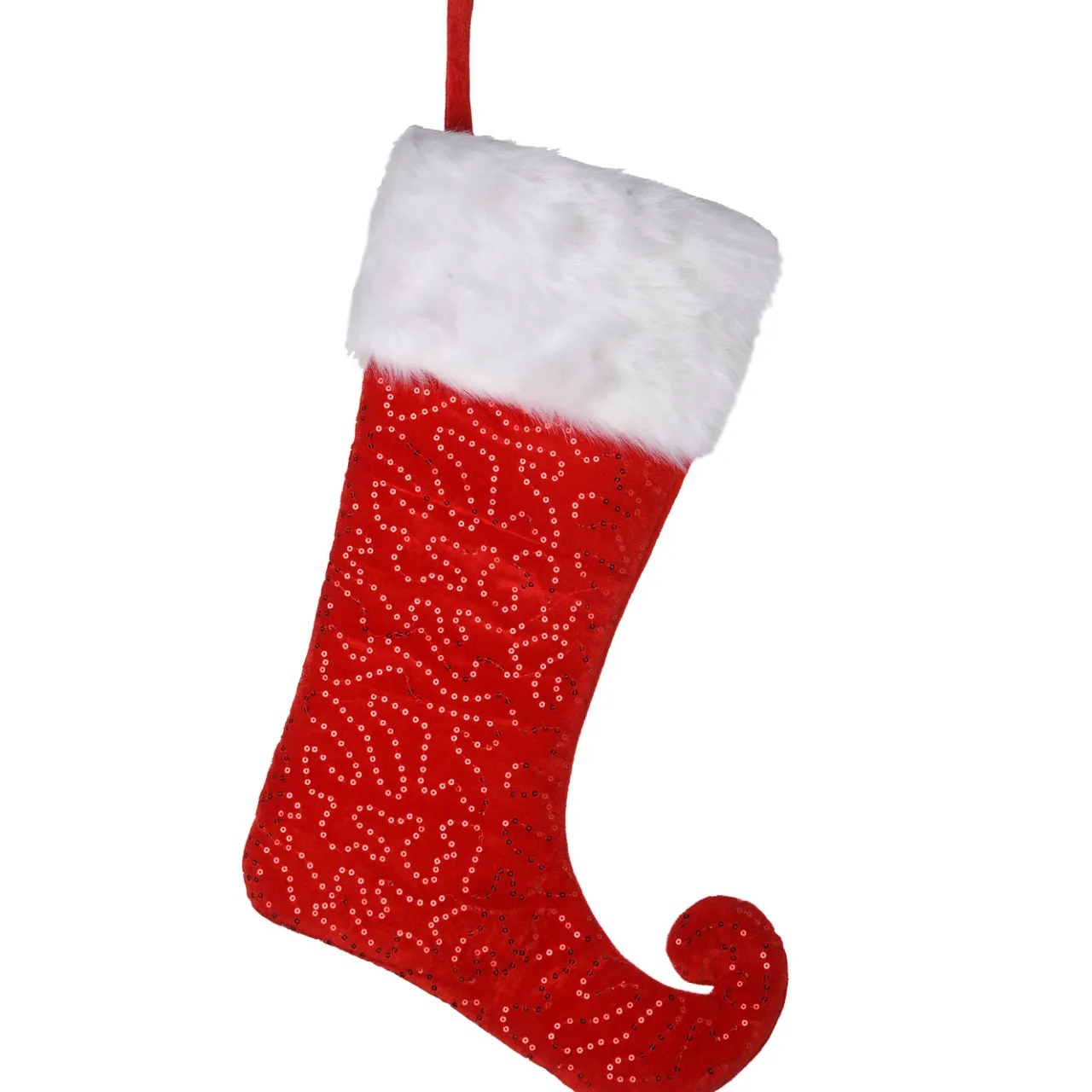 Clearance National Tree Company 21 in. General Store Collection Jester Style Red Stocking
