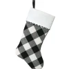 Hot National Tree Company 19 in. General Store Collection Plaid Stocking