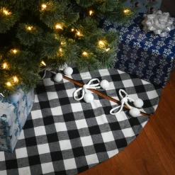Hot National Tree Company 48 in. General Store Collection Plaid Tree Skirt