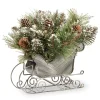 Online National Tree Company 10 in. Glittery Bristle Pine Sleigh