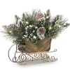 Discount National Tree Company 10 in. Glittery Bristle Pine Sleigh with LED Lights