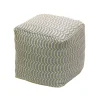 Clearance National Tree Company 16 in. Gray Hand Woven Pouf Ottoman