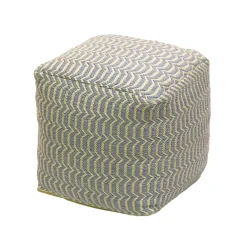 Clearance National Tree Company 16 in. Gray Hand Woven Pouf Ottoman