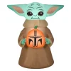New National Tree Company 42 in. Halloween Baby Yoda Inflatable Decoration