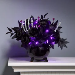 Best National Tree Company 19 in. Halloween Bad to the Bone Centerpiece with LED Lights