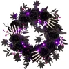 Outlet National Tree Company 24 in. Halloween Bad to the Bone Wreath with LED Lights