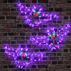 Hot National Tree Company 25 in. Halloween Bat Trio Lighted Sign Decoration with LED Lights