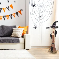 Online National Tree Company 48 in. Halloween Broom with Arms & Witch Hat