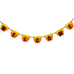 Hot National Tree Company 31 in. Halloween Candy Corn Welcome Hanging Banner