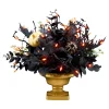 Clearance National Tree Company 16 in. Halloween Chic Eek Black and Gold Centerpiece with LED Lights