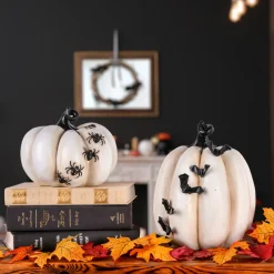 Clearance National Tree Company 9 in. Halloween Crawling Bats Pumpkin Tabletop Decoration